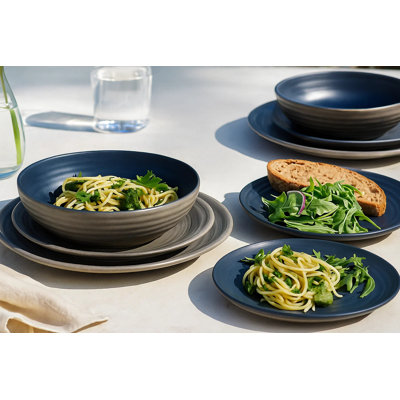 Planta Artisan Gray 12-Piece Dinnerware Set