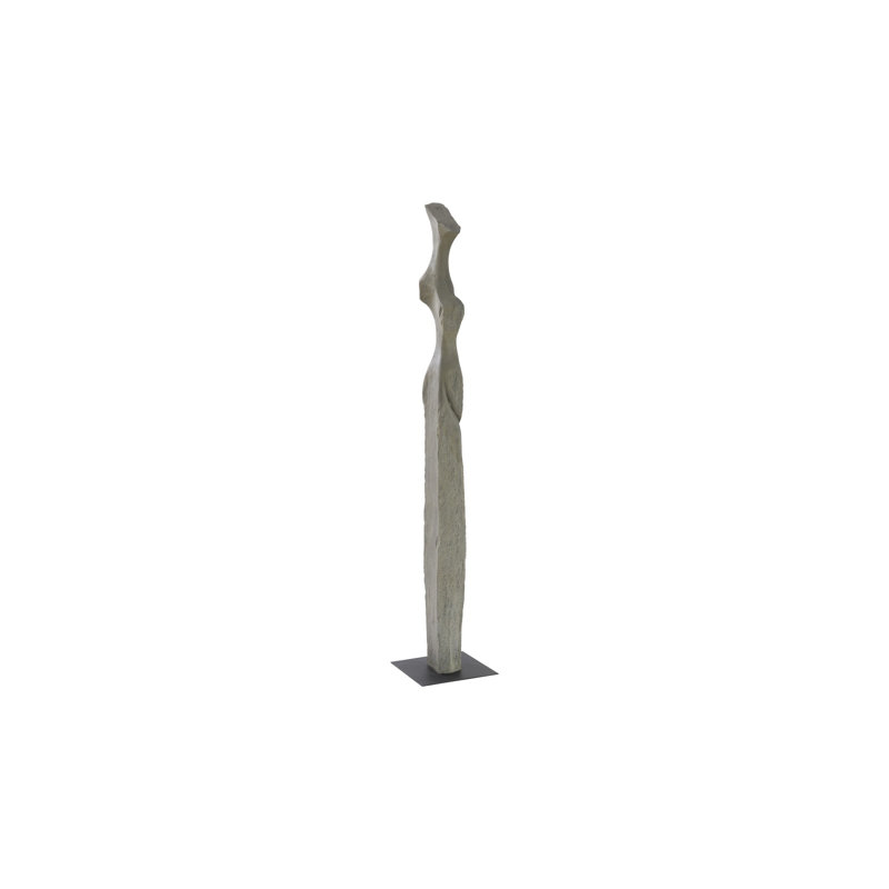 White Stone Cast Women Statue, Gray