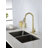 Kitchen Faucets With Pull Down Sprayer, Kitchen Sink Faucet With Pull Out Sprayer, Fingerprint Resistant, Single Hole Deck Mount, Single Handle Copper Kitchen Faucet-104406317