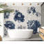Adhésif mural floral pelez et collez - Jardin des souvenirs - bleu-116176489