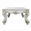 Table basse classique avec perles décoratives et volutes décoratives - Rehausse l'attrait visuel de l'ambiance complexe des pieds