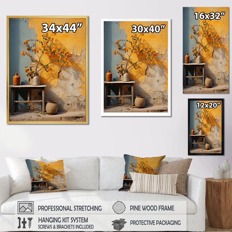 Minimalisme de la simplicité sur toile, H 40 po x l 30 po x P 1,5 po, Cadre flottant doré