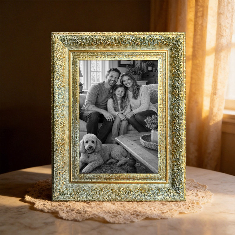 Cadre photo 8 pièces x 8 "or antique 8" pour mémoire de voyage, Antique Gold, 1, 8" W x 10" H