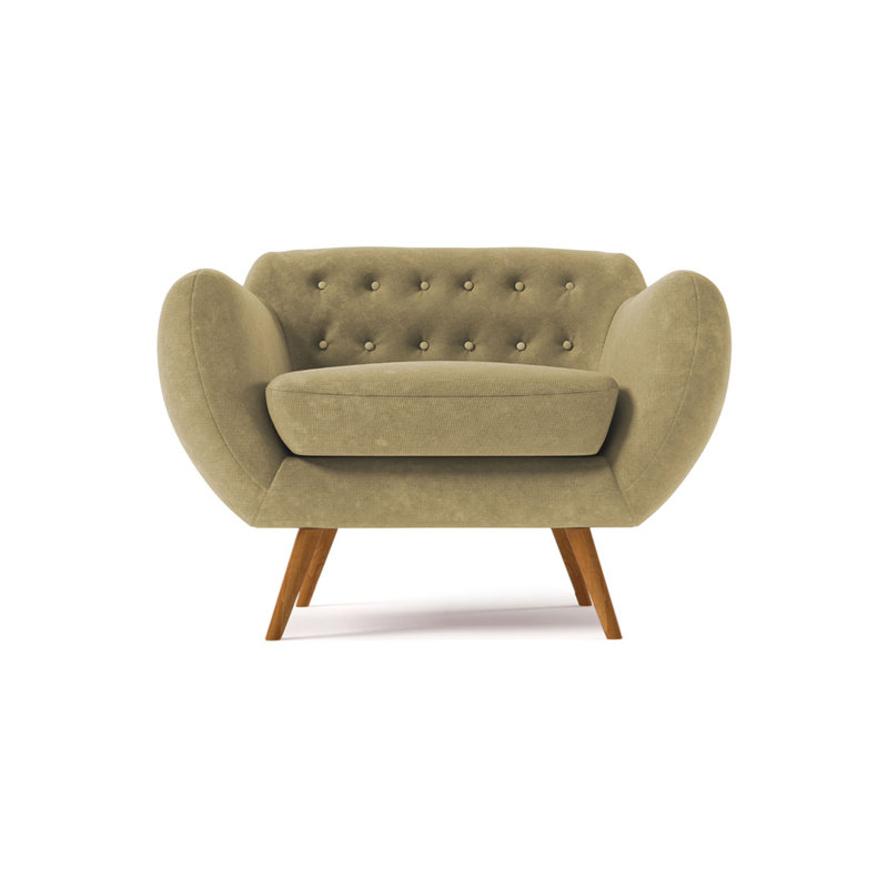 Millicent Upholstered Armchair, Olive