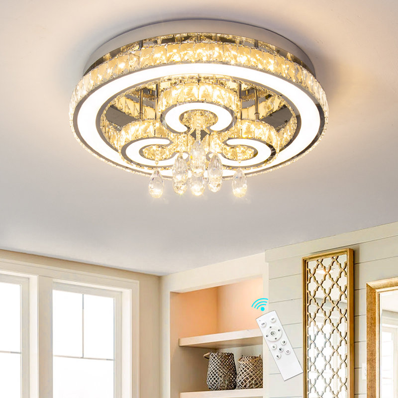 Glam Dimmable Led Crystal Chandelier