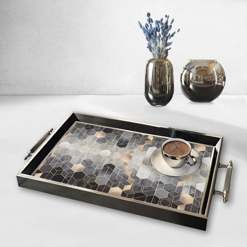 Élégant plateau en verre de 19,7 po x 11,4 po x 1,4 po | Fabrication 100% verre durable | Facile à nettoyer avec un chiffon humide | Idéal pour le service, la présentation décorative et l'organisation | Ajout élégant à la décoration intérieure