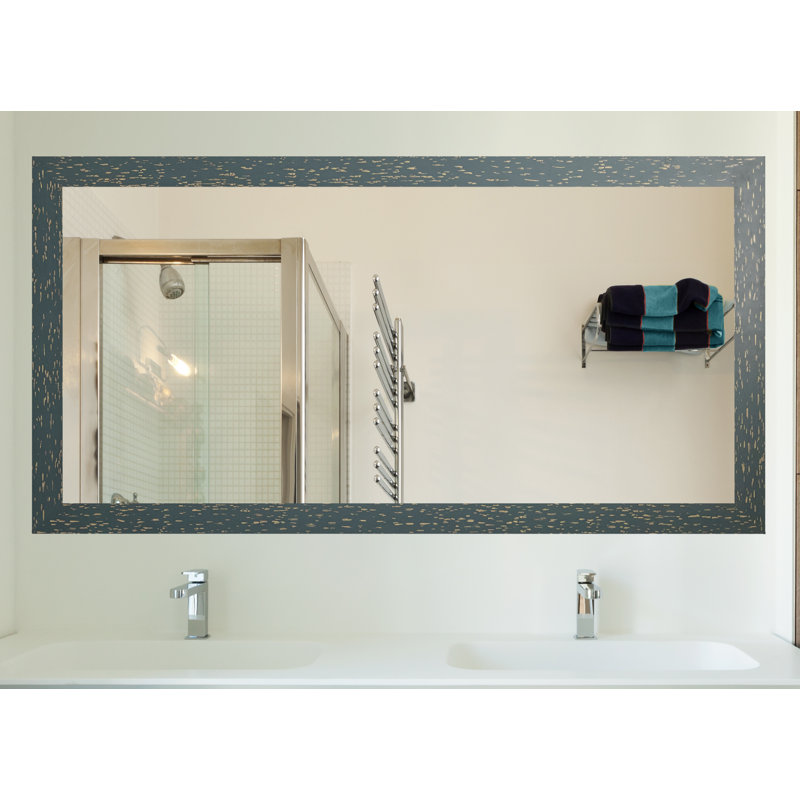 Hensel Solid Wood Flat Mirror, Seagreen, 30" x 63"