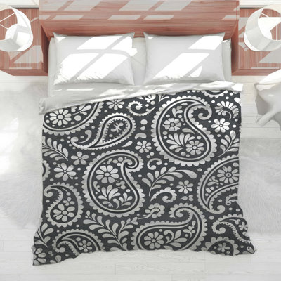 Black White Paisley Comforter