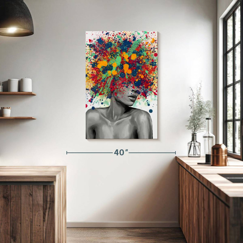 Leisha Afro Pop I, H 39 po x l 26 po