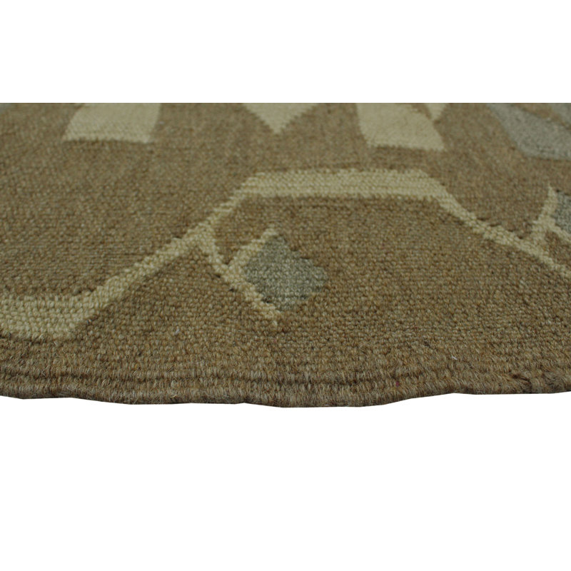Tapis décoratif en laine rouge tissé à la main de conception unique Reta Kilim