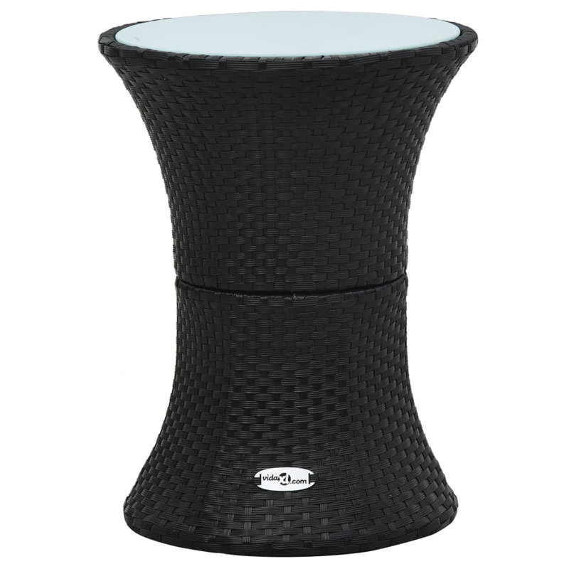 Side Table, White, Black