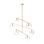 Sean Lavin Lowing Grande 6-light Chandelier in Polished Antique Brass with Clear Glass shade