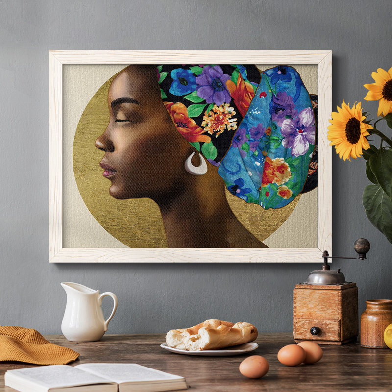 Golden Lady II - reproduction sur toile, Blanc, H 26 po x l 38 po x P 1,5 po