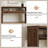 Aust 47.36'' Farmhouse 2-Tier Console Table with Open Storage, Wooden Sofa Table for Living Room, Entryway, Hallway-1254193539