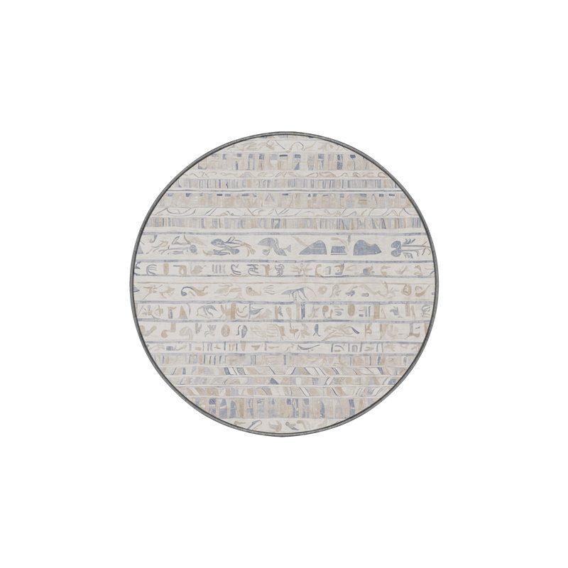 Silky Soft Plush Gray Area Rug, Round 4'