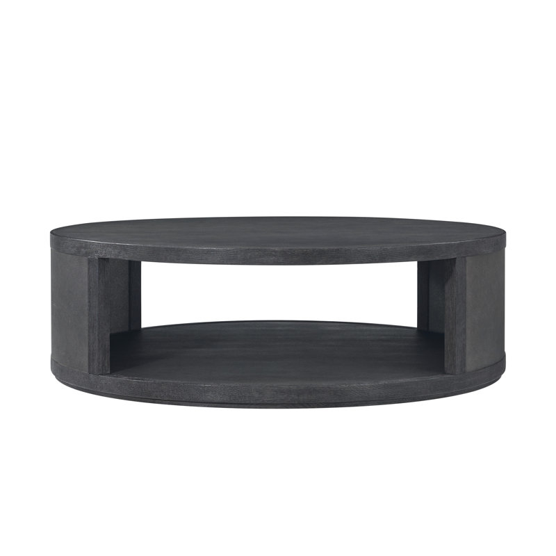 Maxwell Cocktail Table, Obsidian, 17" H x 54" L x 54" W