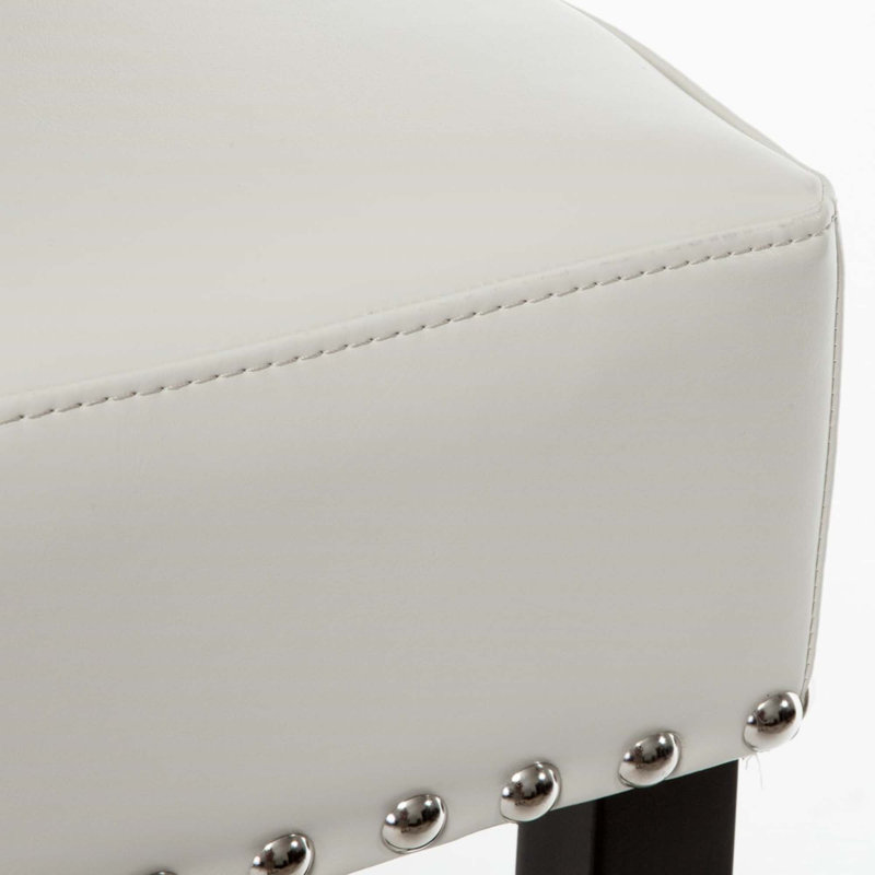 Upholstered Counter Stool, White