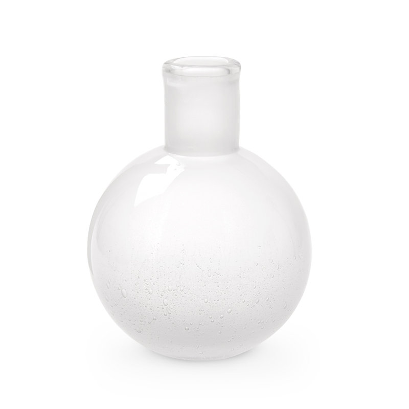 Giorgio Handmade Glass Table Vase, Clear, 6" H x 4" W x 4" D