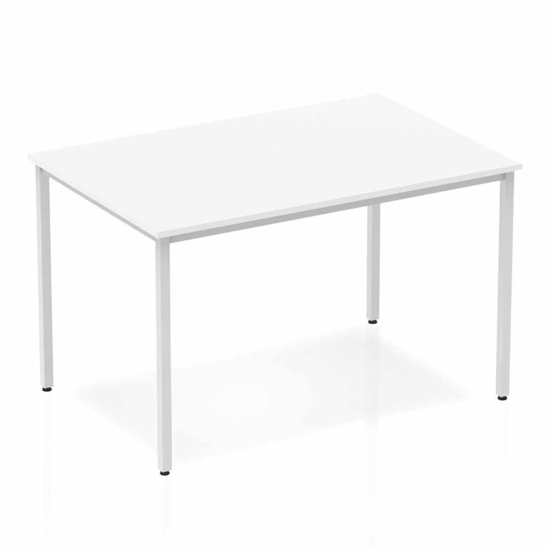 Kyvan Rectangle Conference Table, White, 72.5cm H x 120cm L x 80cm D