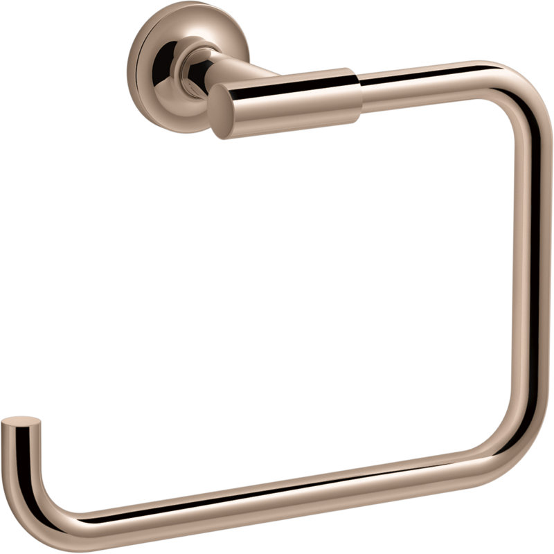 Purist® Wall Mounted Towel Ring for Bathroom, Metal Bathroom Hand Towel Ring, Vibrant Rose Gold