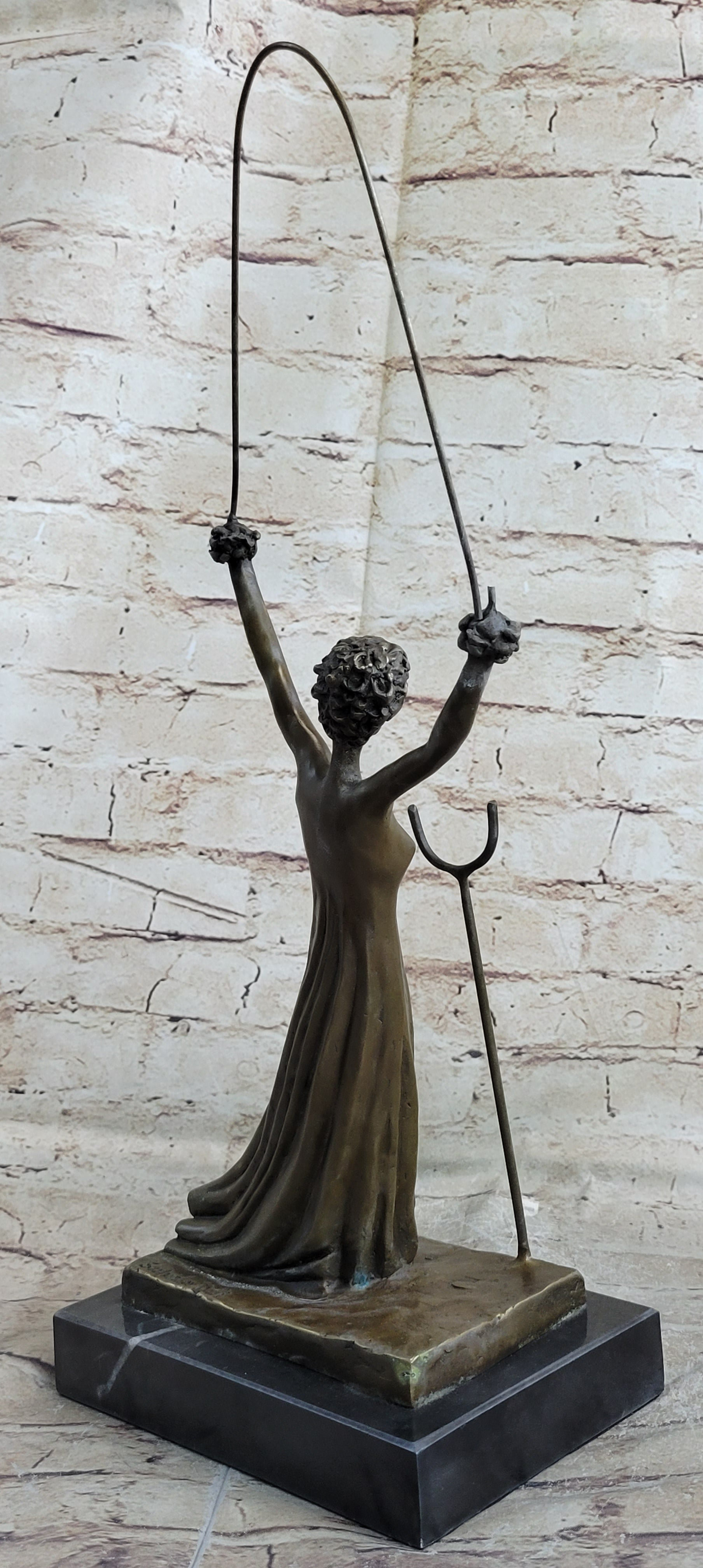 Trinx Isberga Salvador Dali Alice in Wonderland Bronze Sculpture Statue ...