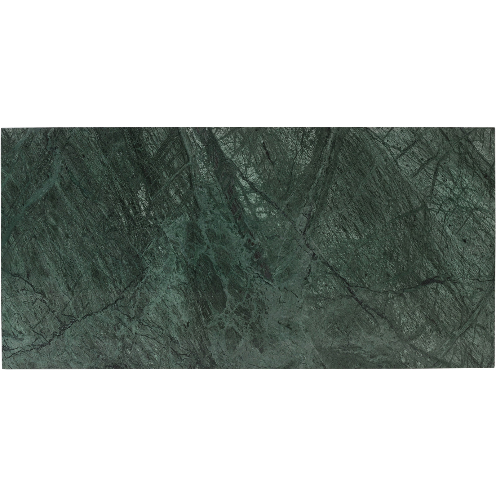 Verona 48" Genuine Marble Coffee Table, Green Marble