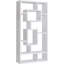 Bibliothèque géométrique blanche moderne à 10 tablettes