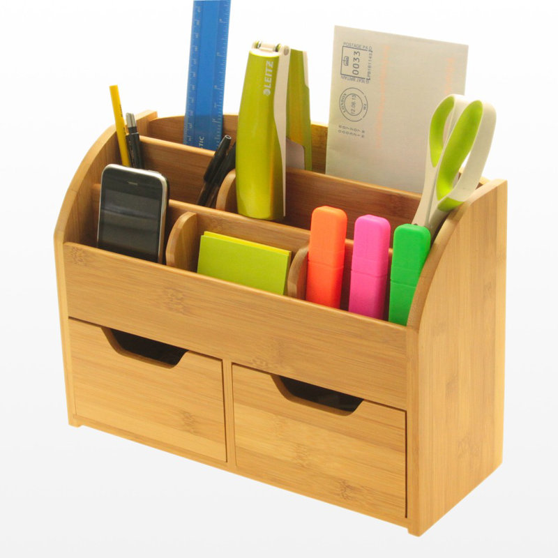 Delavan Wood Desk Organiser