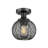 Jacqualynn Semi-Flush in Matte Black with Matte Black Shade
