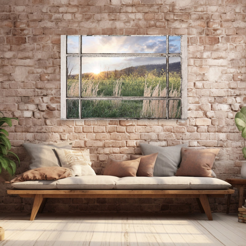 Paysage champêtre abstrait paysage contemporain, H 40 po x l 60 po