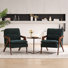 Mid Century Modern Upholstered Chenille Solid Wood Accent Armchair