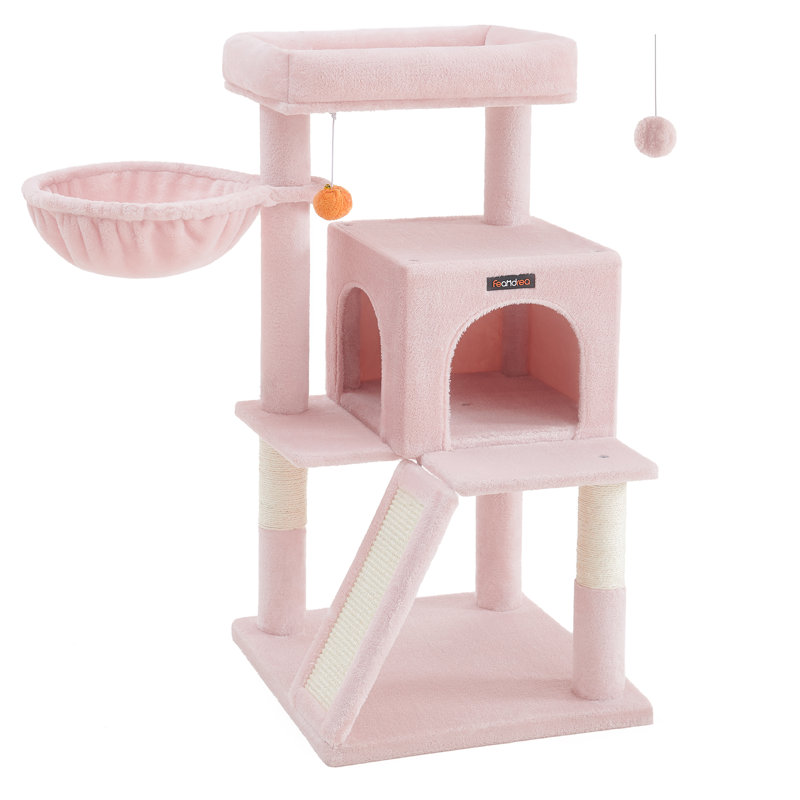 96cm H Cat Tree, Jelly Pink