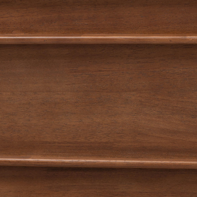 Ensemble de chambre à coucher Dameko 4 pièces avec tables de chevet à 2 tiroirs, format King, couleur noyer brun, Walnut