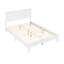 Full Size Bed Frame, Modern Platform Bed with Headboard, No Box Spring Needed White-629471433-629471439