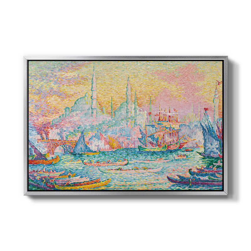 Comblat-le-Château, la prairie (Le Pré), 1887 - Paul Signac, toile tendue avec châssis, 16 x 24, Doré