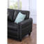 Canapé modulaire en forme de L noir avec rangement et porte-gobelets 2 pièces-1260181405