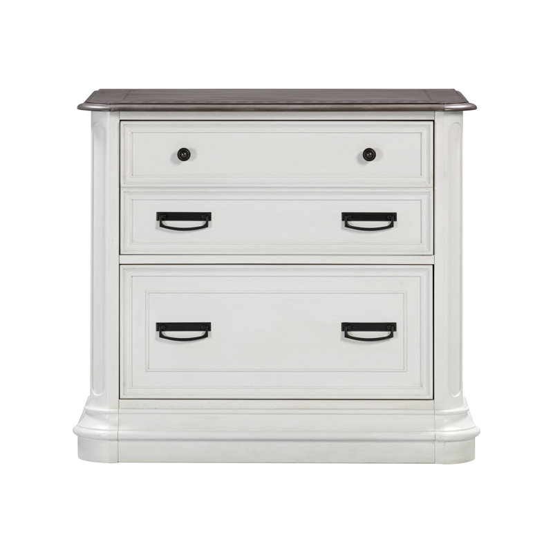 34.8'' Wide 2 -Drawer File Cabinet, White
