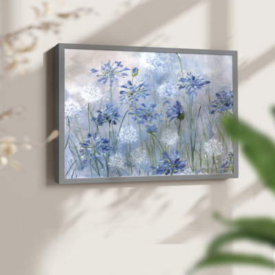 Dandelion and Agapanthus -Framed Print - Restickable