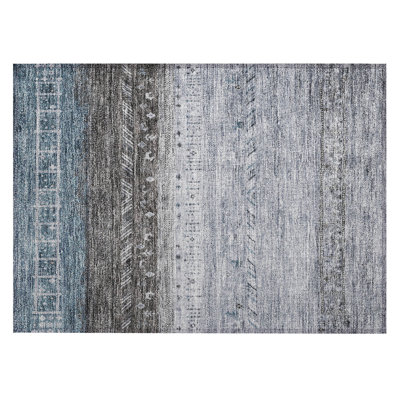 Tapis bleu intérieur / extérieur lavable à la machine Cicel ACN1147
