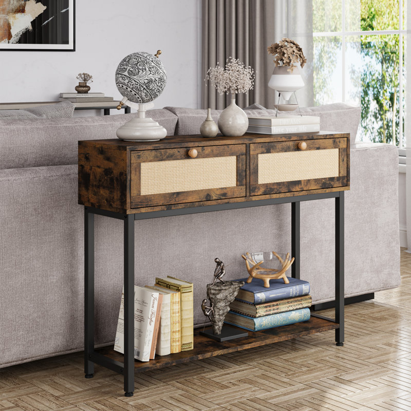 Console Brooke-Louise 39,3 po, Brun, Noir