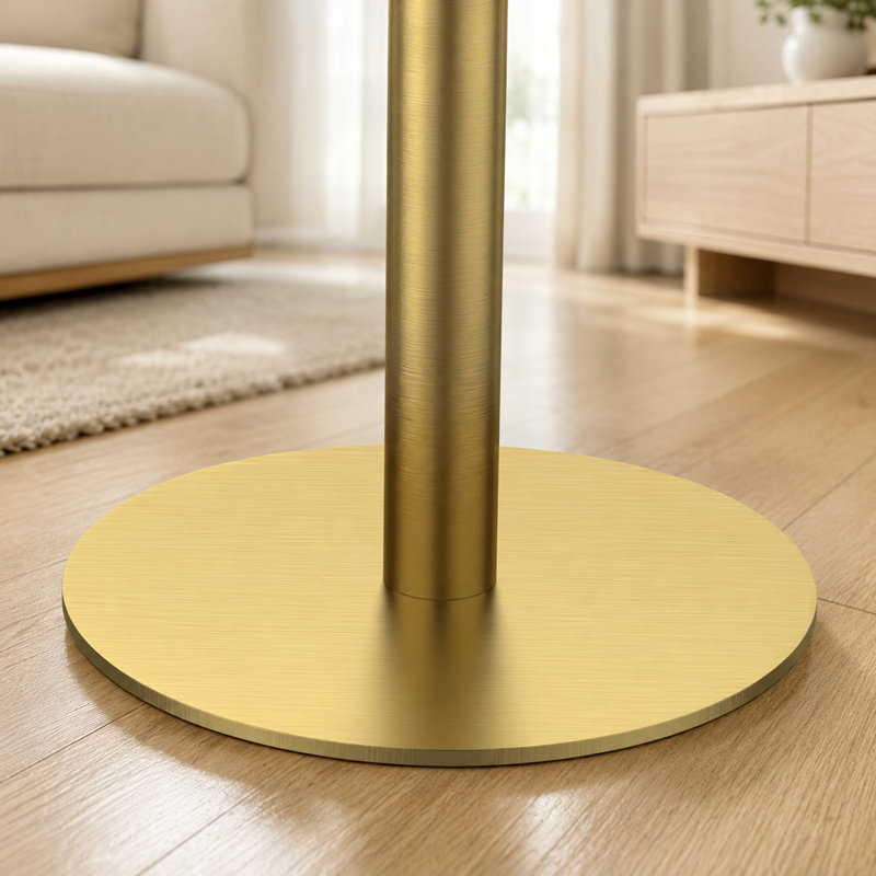 Table de salle à manger carrée moderne avec plateau en faux marbre, assemblage facile, structure en métal robuste, 31,5 pouces de diamètre