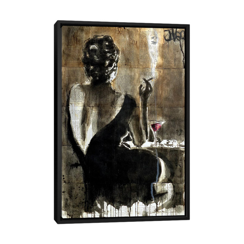 Cocktail par Loui Jover - reproduction d'art, Cadre flottant, H 26 po x l 18 po