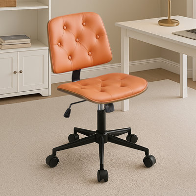 Mid-century Modern Rotating Lifting Office Chair with Bentwood Design by George Oliver