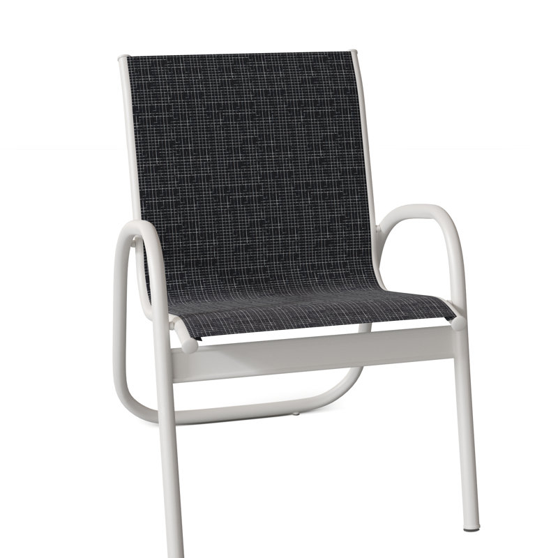 Fauteuil de patio Gardenella, Neige texturée, Bleu marine Momentum