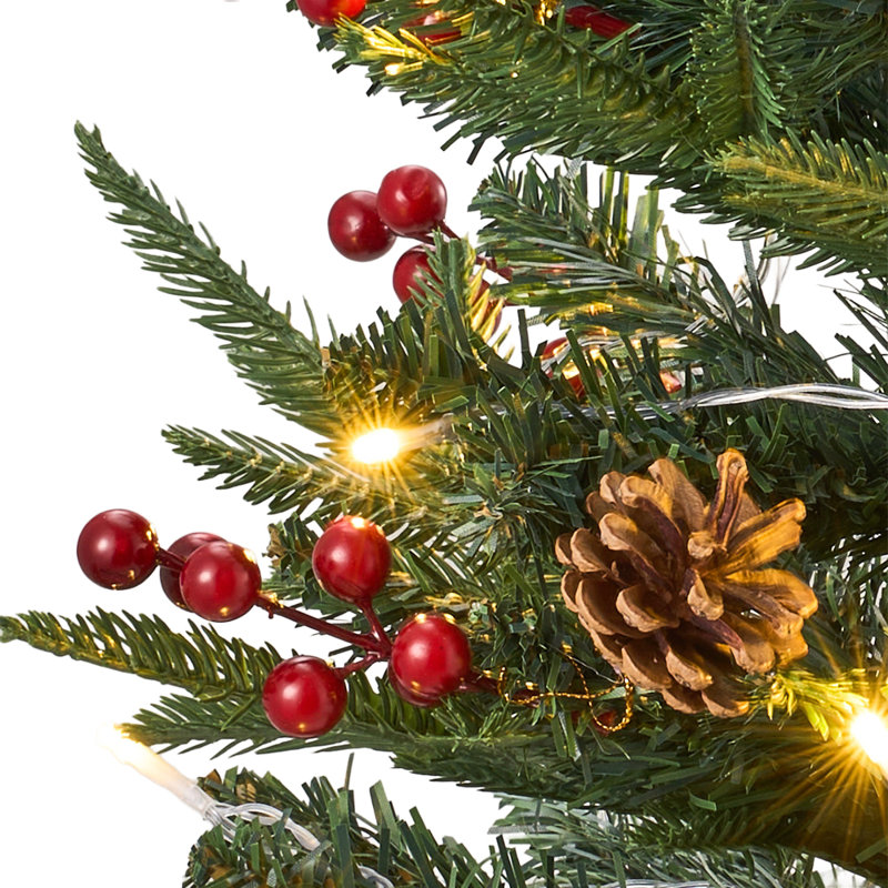 Lighted Artificial Christmas Tree, 64 cm x 34 cm