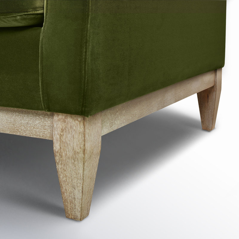 Fauteuil Pera, Velours vert olive