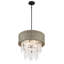 Bayou Breeze Coleeta - 6 lumières à double fixation (luminaire suspendu et semi-encastré) au fini charbon