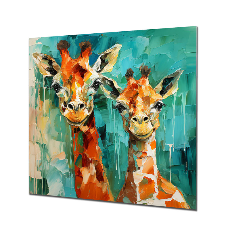Majestic Giraffe Melody - Girafe, art mural en métal, H 36 po x l 36 po x P 1,5 po