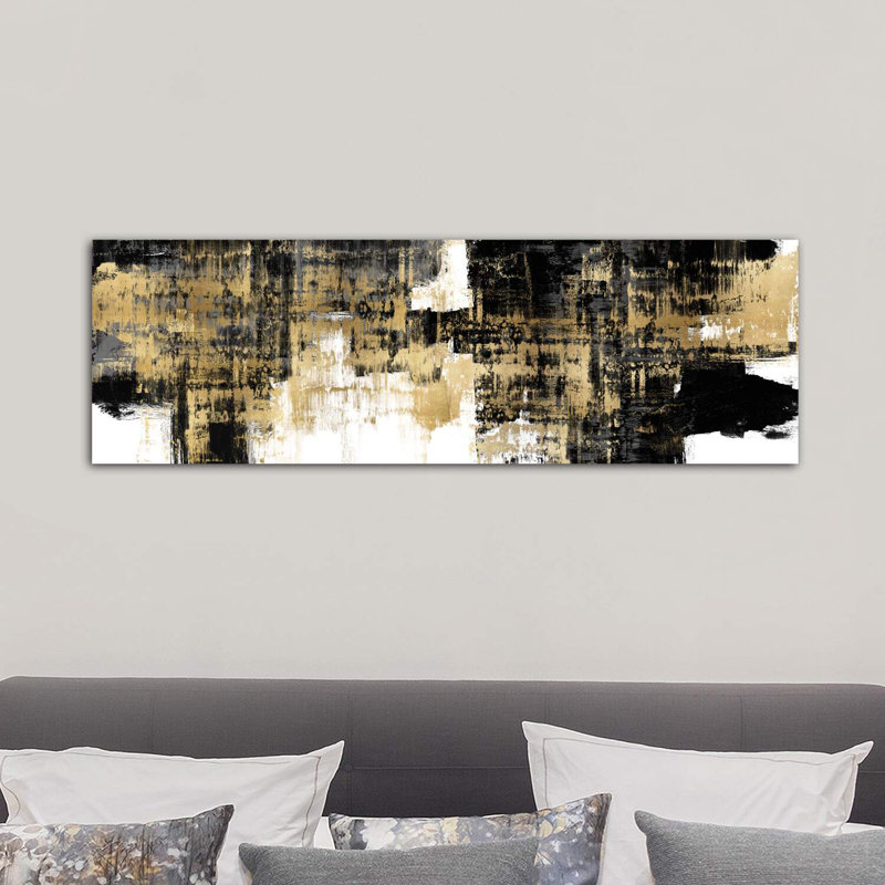 Amplified Gold On Black by Alex Wise - Wrapped Canvas Print, 121.92 cm H x 40.64 cm W x 1.91 cm D