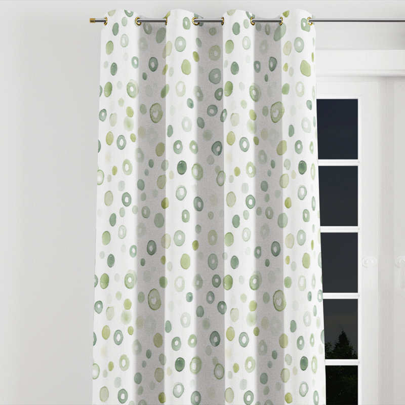 Rideaux de fenêtre Modern - motifs géométriques avec œillets Borgia - 1 panneau, Œillets dorés, L 52 po x L 120 po